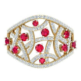 Sterling Silver Semi Mount Ring Setting Round RD Cocktail 花头mm - Syzjewelry